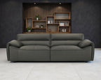 Buxton Top Grain Leather Upholstered Sofa Graphite