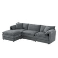 Modular Sectional with Deep & Wide Seat, Cloud Couch Set with Double Cushions Sofa with