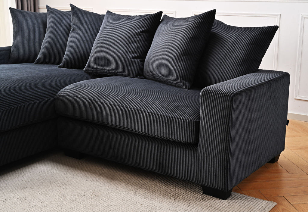 Luxe - Oversized 2 Piece Sectional Couches, L Shaped Sofa with Chaise