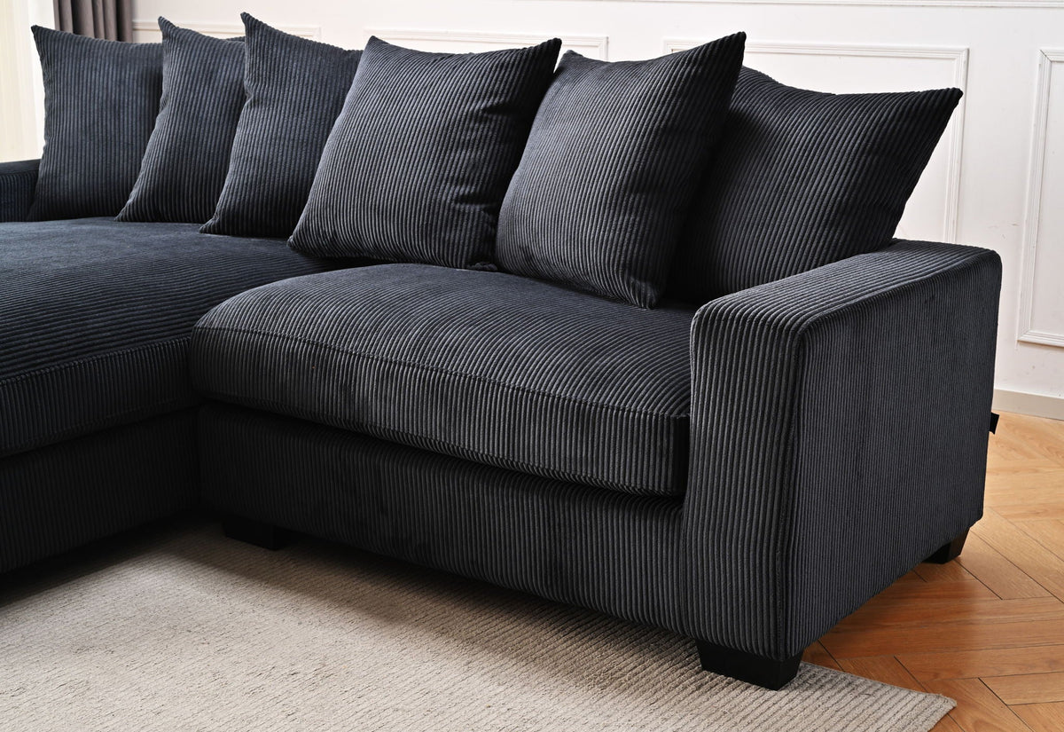 Luxe - Oversized 2 Piece Sectional Couches, L Shaped Sofa with Chaise
