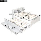 Platform Bed with Storage Headboard, USB, Trundle & 3 – Drawer