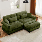 Super Comfort Oversized Modular Sectional Sofa with Movable Ottoman