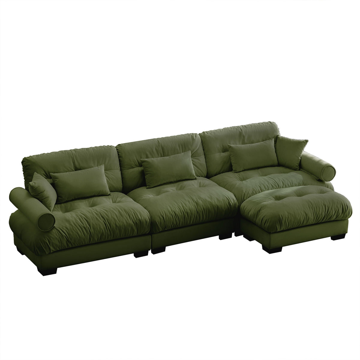 Super Comfort Oversized Modular Sectional Sofa with Movable Ottoman