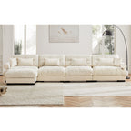 Super Comfort Oversized Modular Sectional Sofa with Movable Ottoman