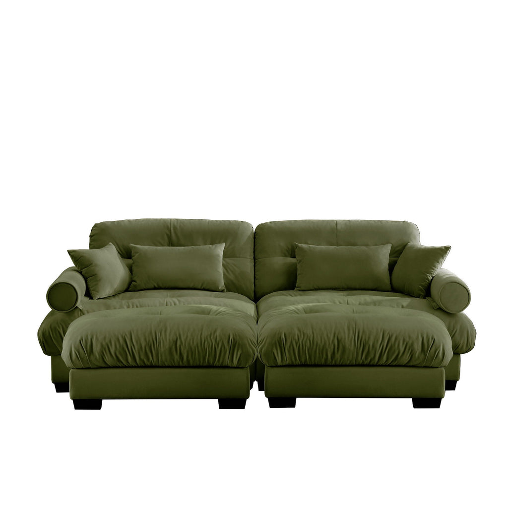 Super Comfort Oversized Modular Sectional Sofa with Movable Ottoman