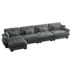 Super Comfort Oversized Modular Sectional Sofa with Movable Ottoman