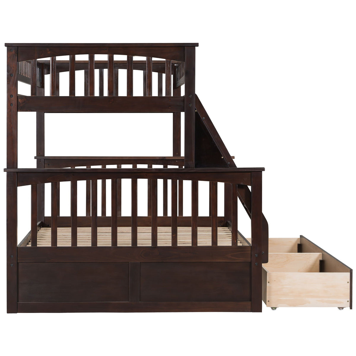 Bunk Bed with Drawers, Convertible Storage Bed