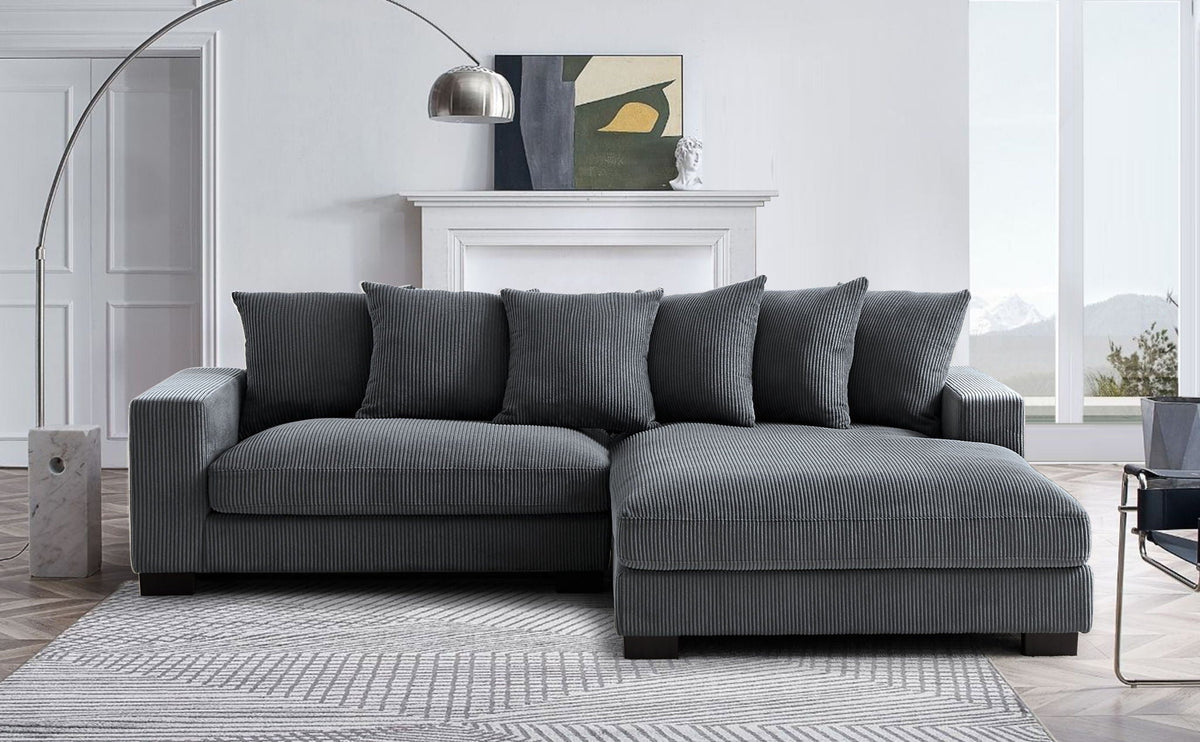 Luxe - Oversized 2 Piece Sectional Couches, L Shaped Sofa with Chaise