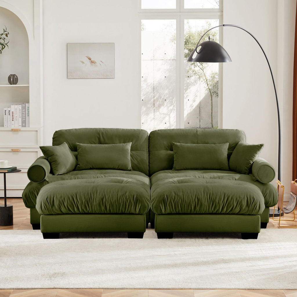 Super Comfort Oversized Modular Sectional Sofa with Movable Ottoman