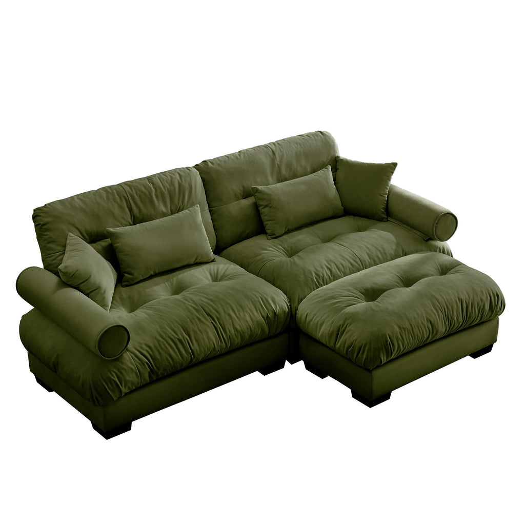 Super Comfort Oversized Modular Sectional Sofa with Movable Ottoman