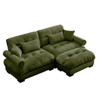 Super Comfort Oversized Modular Sectional Sofa with Movable Ottoman