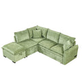 Convertible Sofa Bed Sectional Sofa Sleeper L-Shaped Sofa with A Storage Ottoman