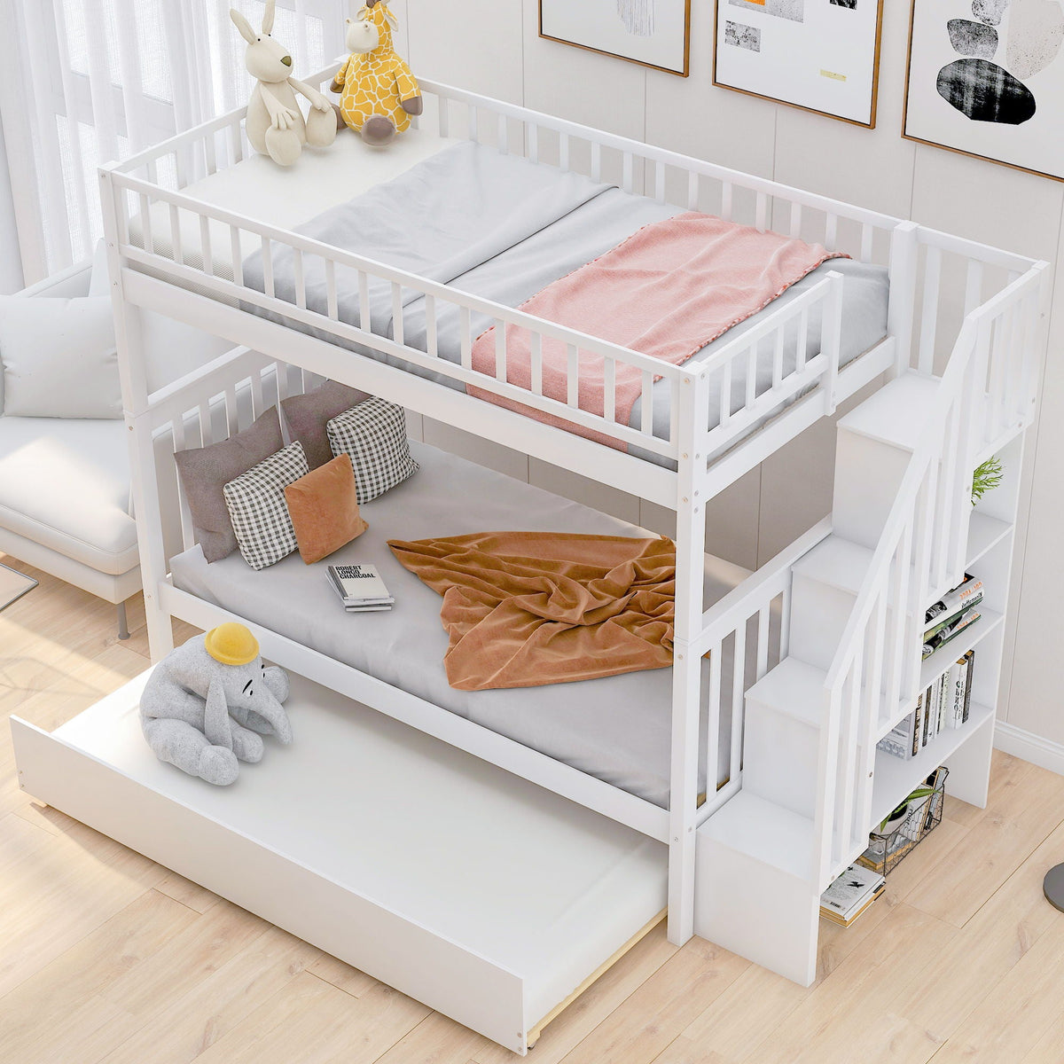 Bunk Bed with Staircase