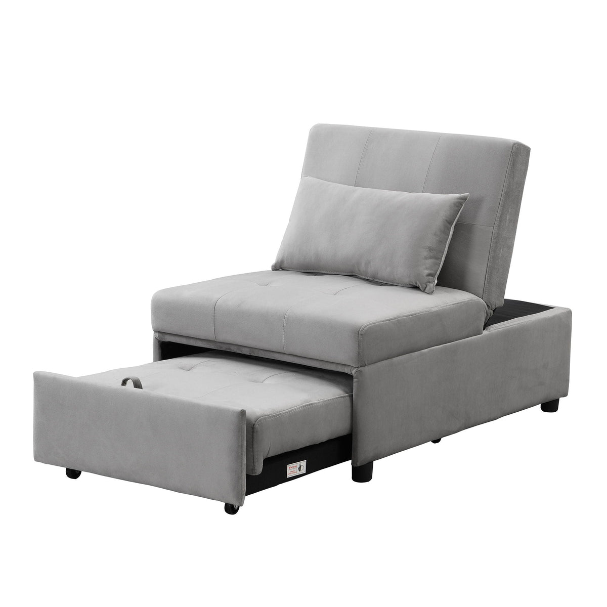 Folding Ottoman Sofa Bed – Gray