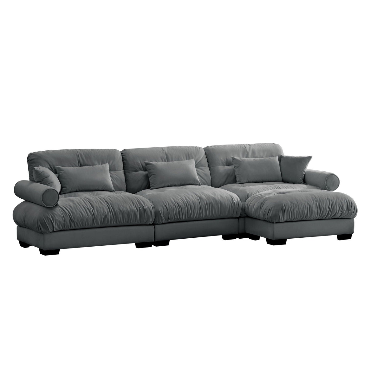 Super Comfort Oversized Modular Sectional Sofa with Movable Ottoman