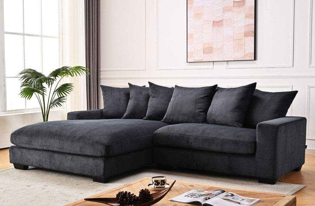 Luxe - Oversized 2 Piece Sectional Couches, L Shaped Sofa with Chaise