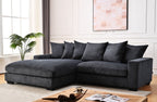 Luxe - Oversized 2 Piece Sectional Couches, L Shaped Sofa with Chaise