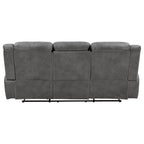 Conrad Upholstered Padded Arm Motion Sofa Grey