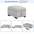 L-Shaped Sectional Pull Out Sofa Bed Sleeper Sofa with Two USB Ports