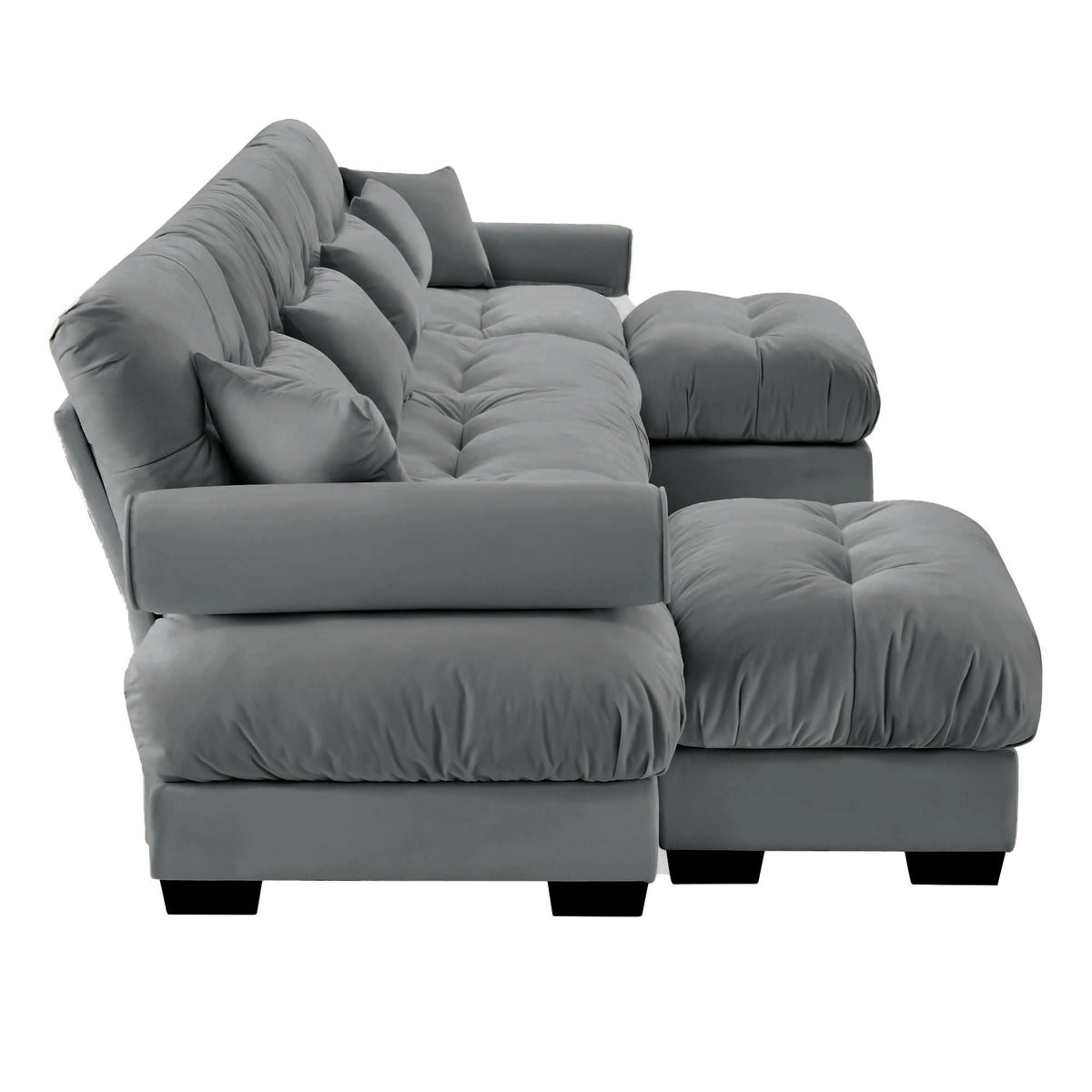 Super Comfort Oversized Modular Sectional Sofa with Movable Ottoman