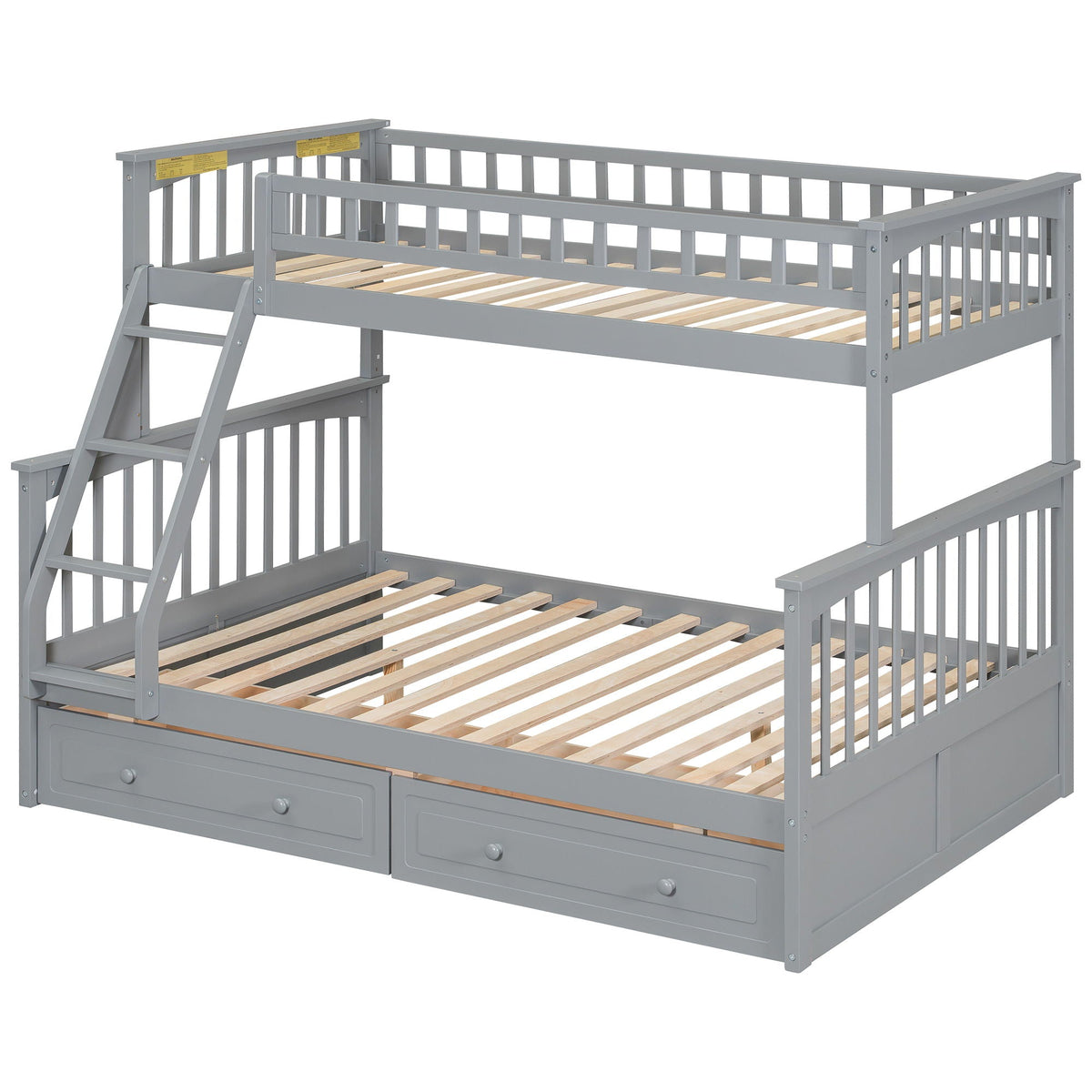 Bunk Bed with Drawers, Convertible Storage Bed