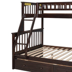 Bunk Bed with Drawers, Convertible Storage Bed