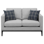 Apperson 3-piece Upholstered Track Arm Sofa Set Light Grey