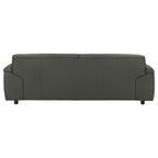 Buxton Top Grain Leather Upholstered Sofa Graphite