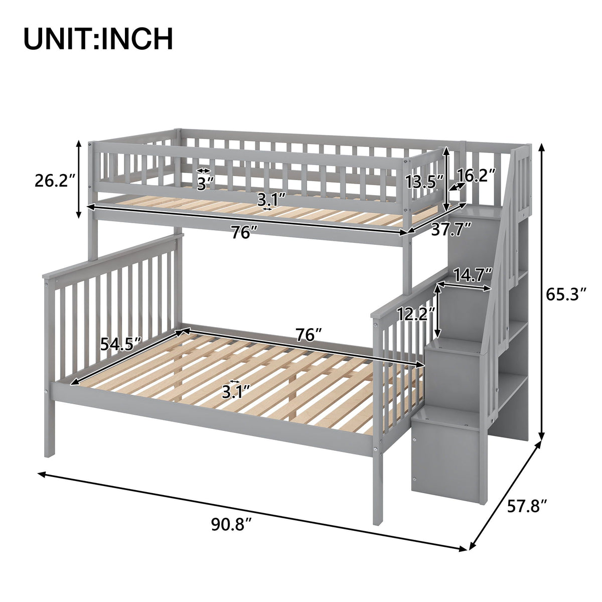 Bunk Bed with Staircase