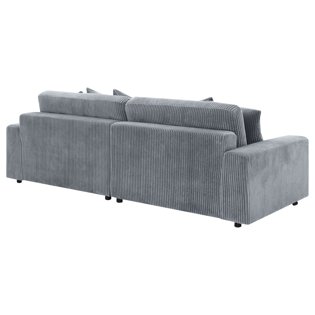Blaine 105-Inch Reversible Chaise Sectional Sofa – Fog