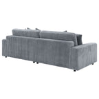 Blaine 105-Inch Reversible Chaise Sectional Sofa – Fog