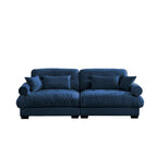 Modern Oversize Sofa with Cloud Like Comfort, Featuring Waist & Throw Pillows