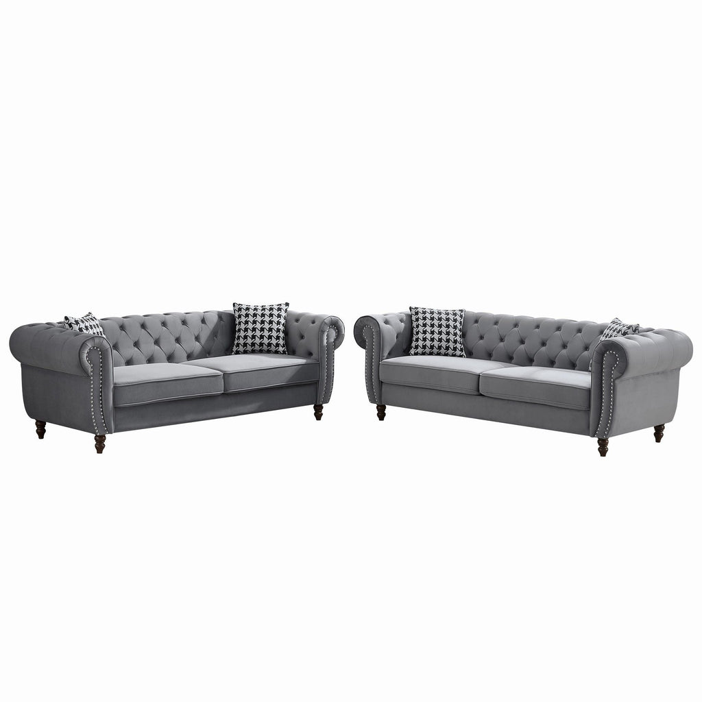 Chesterfield 2-Piece Upholstered Living Room Set