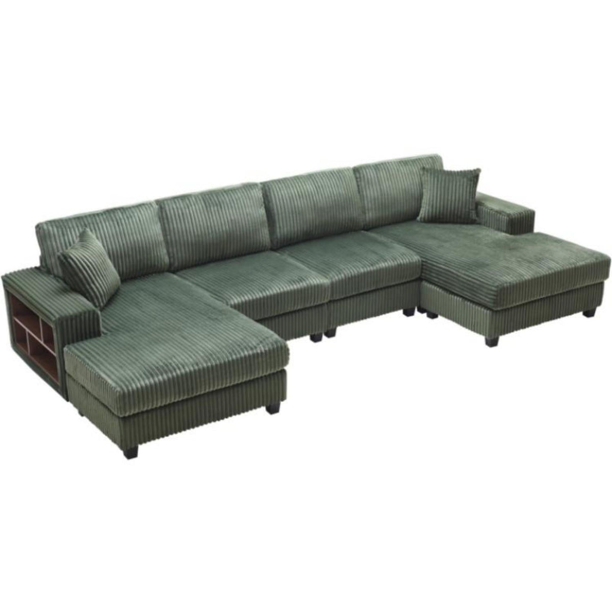 U-Shaped Convertible Sofa, 4-Seater Large Living Room Lounge