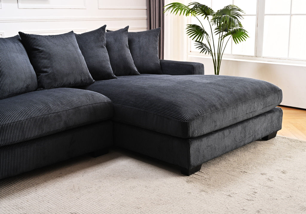 Luxe - Oversized 2 Piece Sectional Couches, L Shaped Sofa with Chaise
