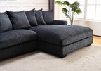 Luxe - Oversized 2 Piece Sectional Couches, L Shaped Sofa with Chaise