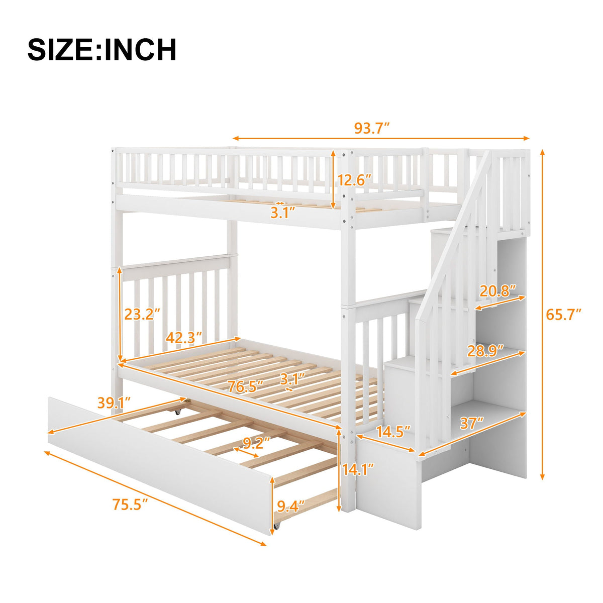 Bunk Bed with Staircase
