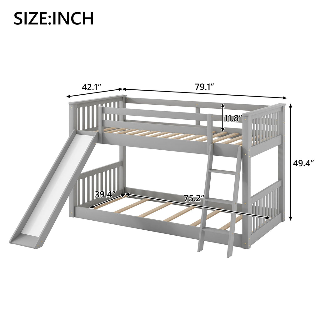 Bunk Bed & Convertible Slide & Ladder