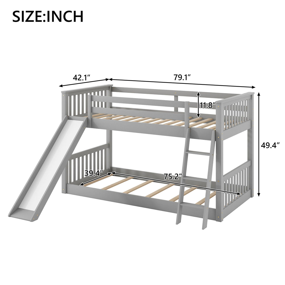 Bunk Bed & Convertible Slide & Ladder