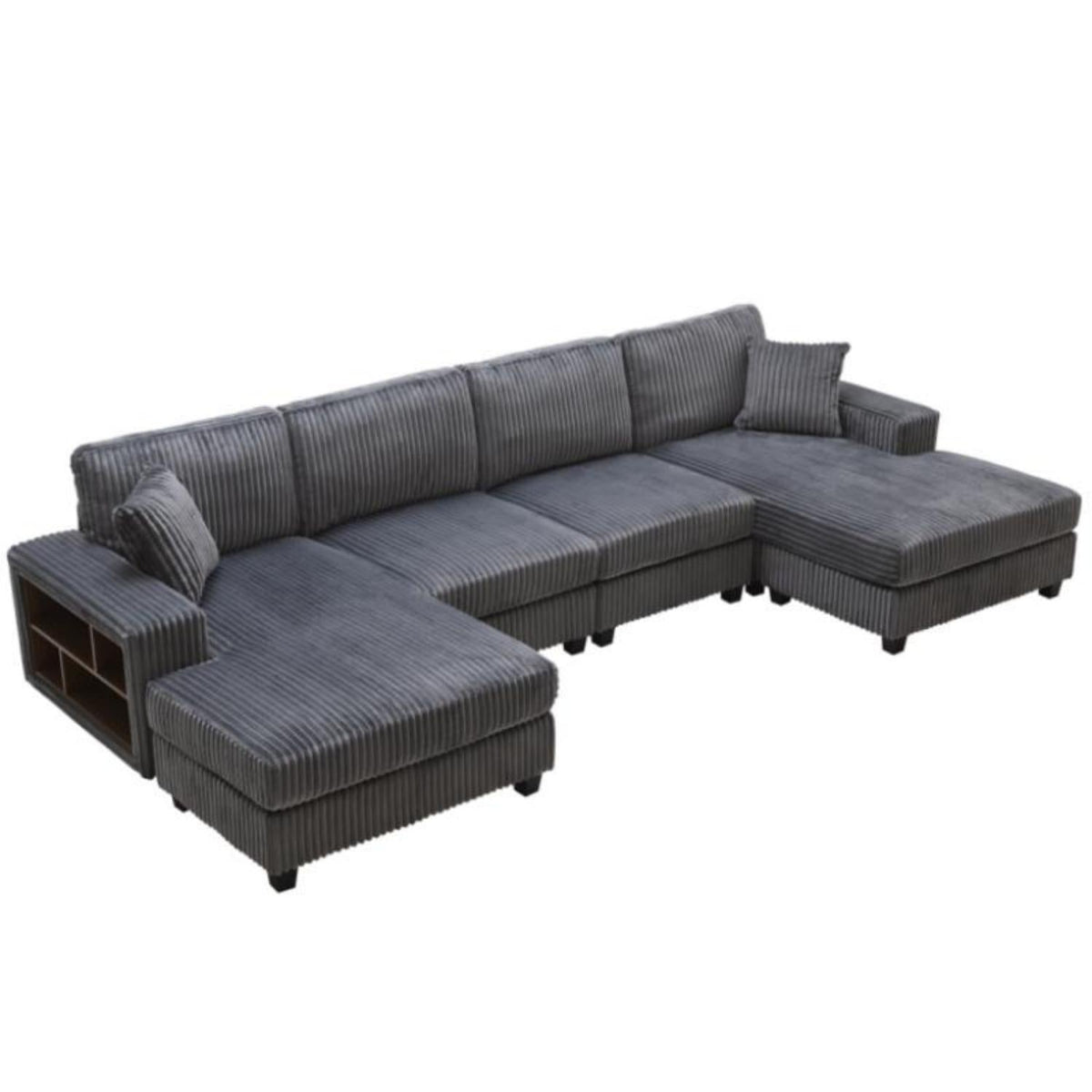U-Shaped Convertible Sofa, 4-Seater Large Living Room Lounge