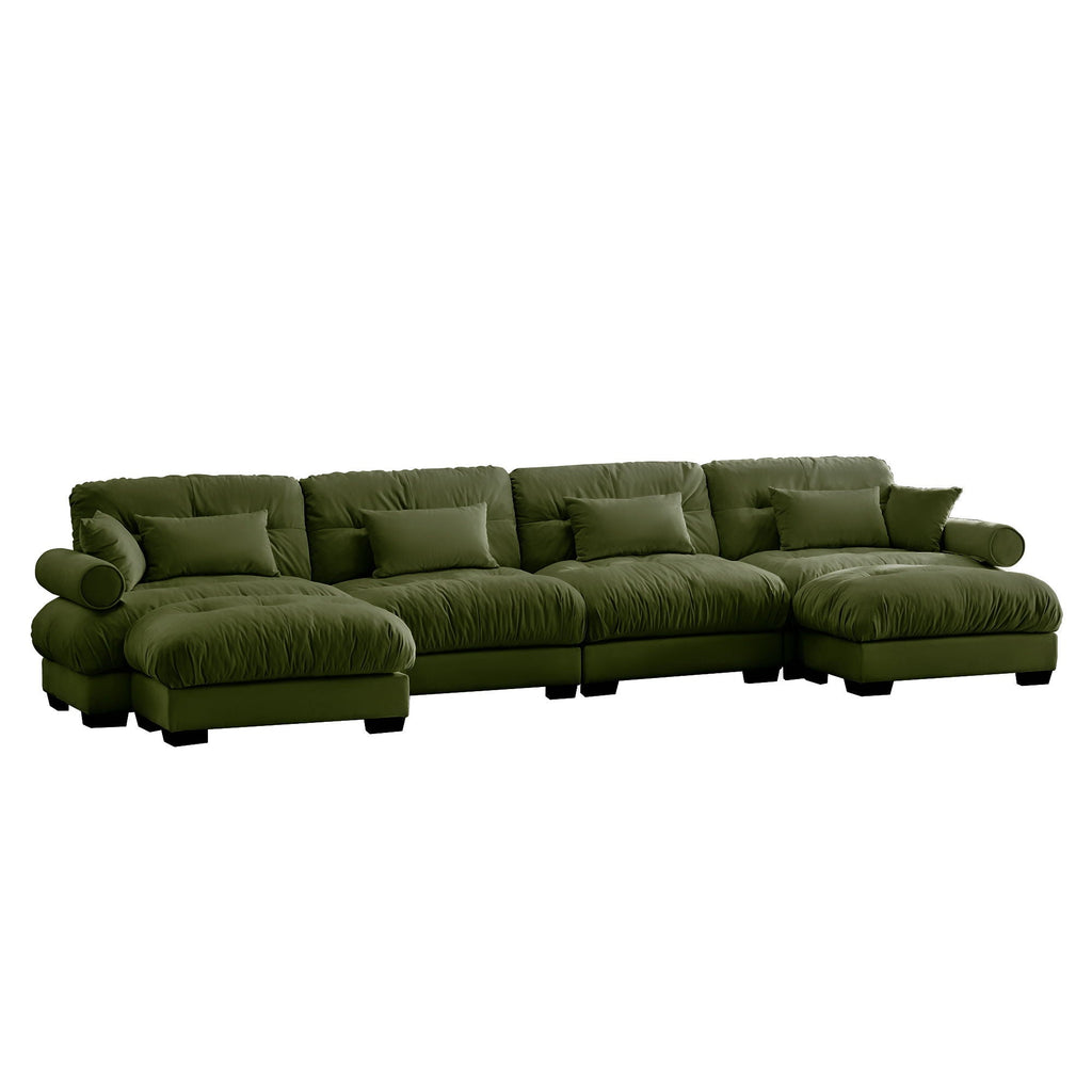 Super Comfort Oversized Modular Sectional Sofa with Movable Ottoman