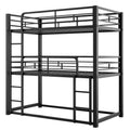 Triple Bunk Bed with Sturdy Construction & Space Saving Design