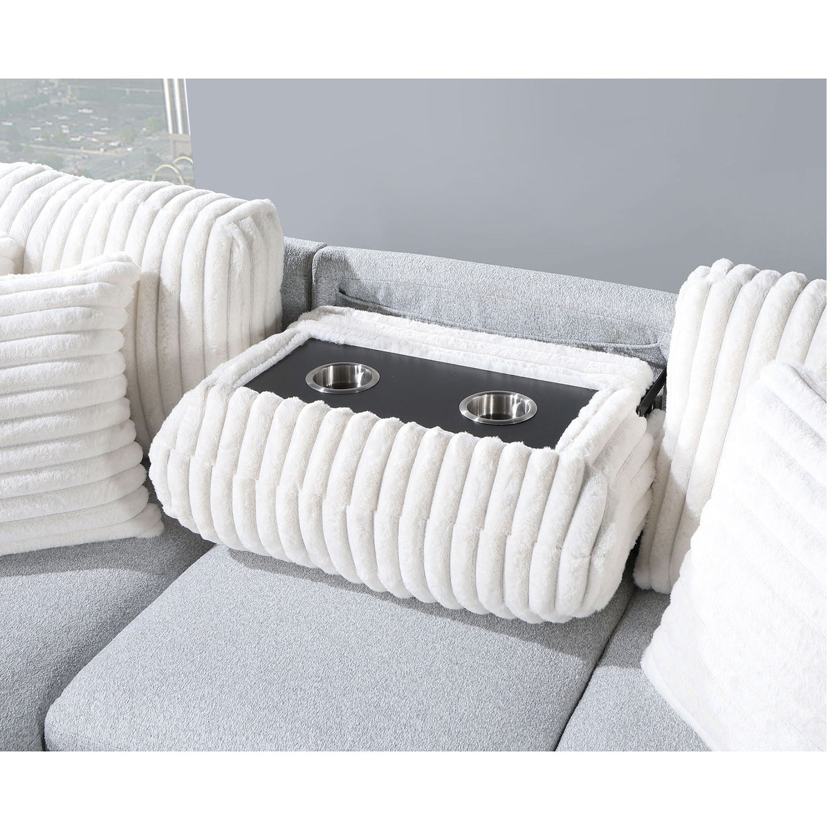 Ford - Reversible Pull Out Sofa Bed – Light Gray