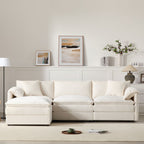 Modular Sectional with Deep & Wide Seat, Cloud Couch Set with Double Cushions Sofa with
