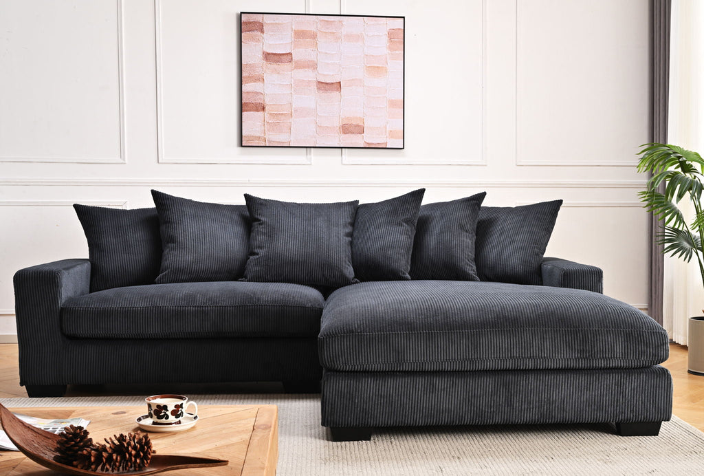 Luxe - Oversized 2 Piece Sectional Couches, L Shaped Sofa with Chaise