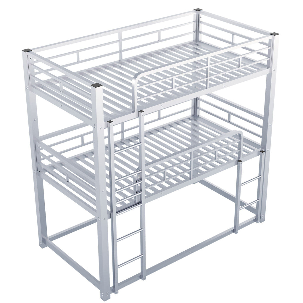 Triple Bunk Bed with Sturdy Construction & Space Saving Design