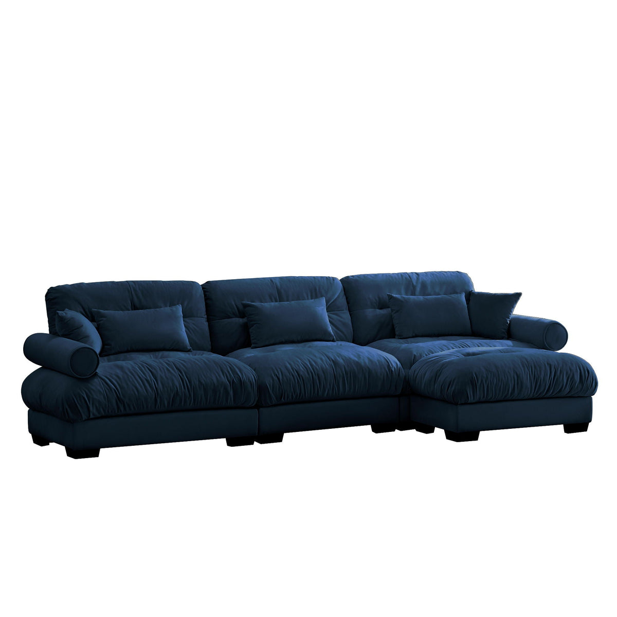 Super Comfort Oversized Modular Sectional Sofa with Movable Ottoman