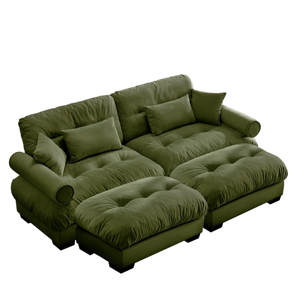 Super Comfort Oversized Modular Sectional Sofa with Movable Ottoman