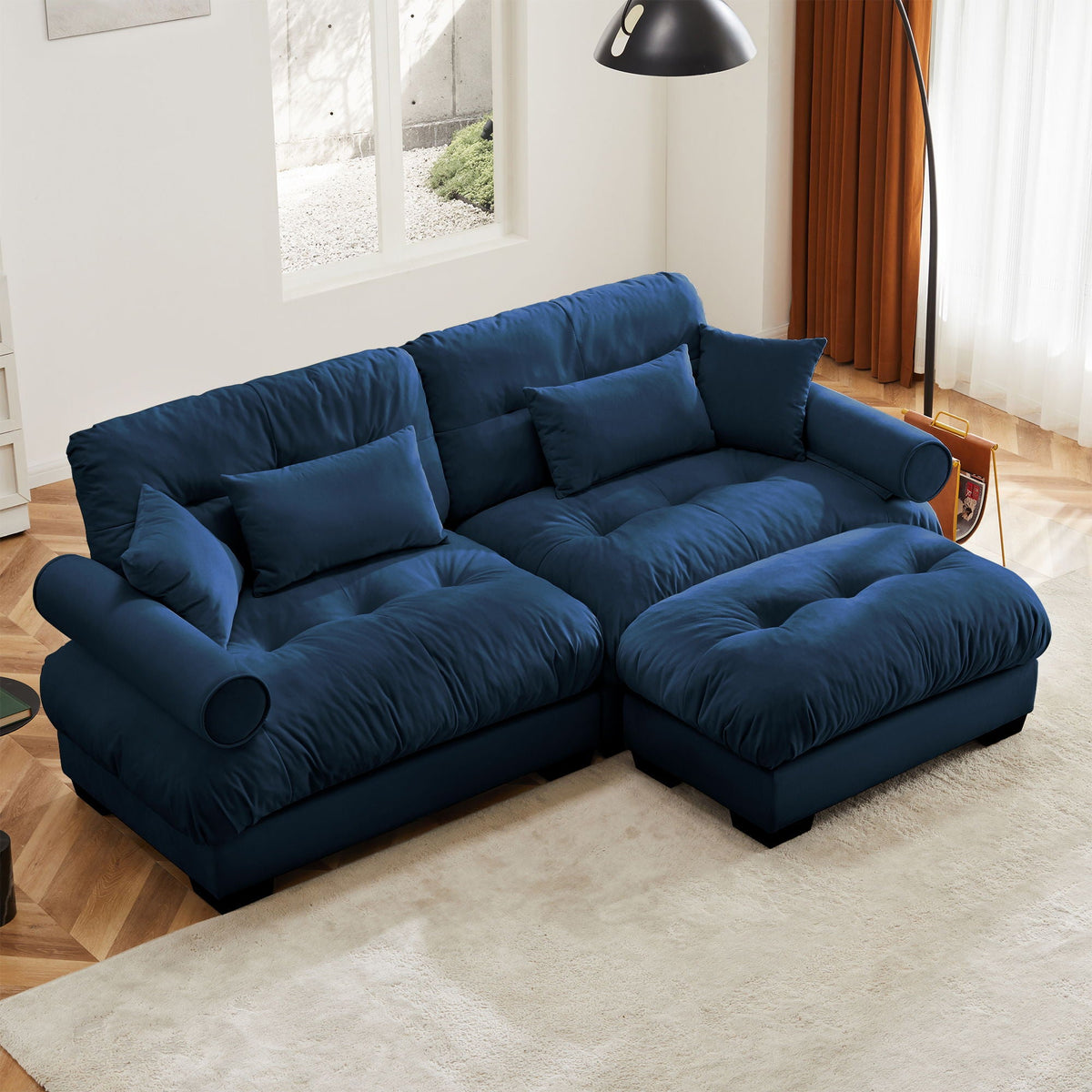 Super Comfort Oversized Modular Sectional Sofa with Movable Ottoman