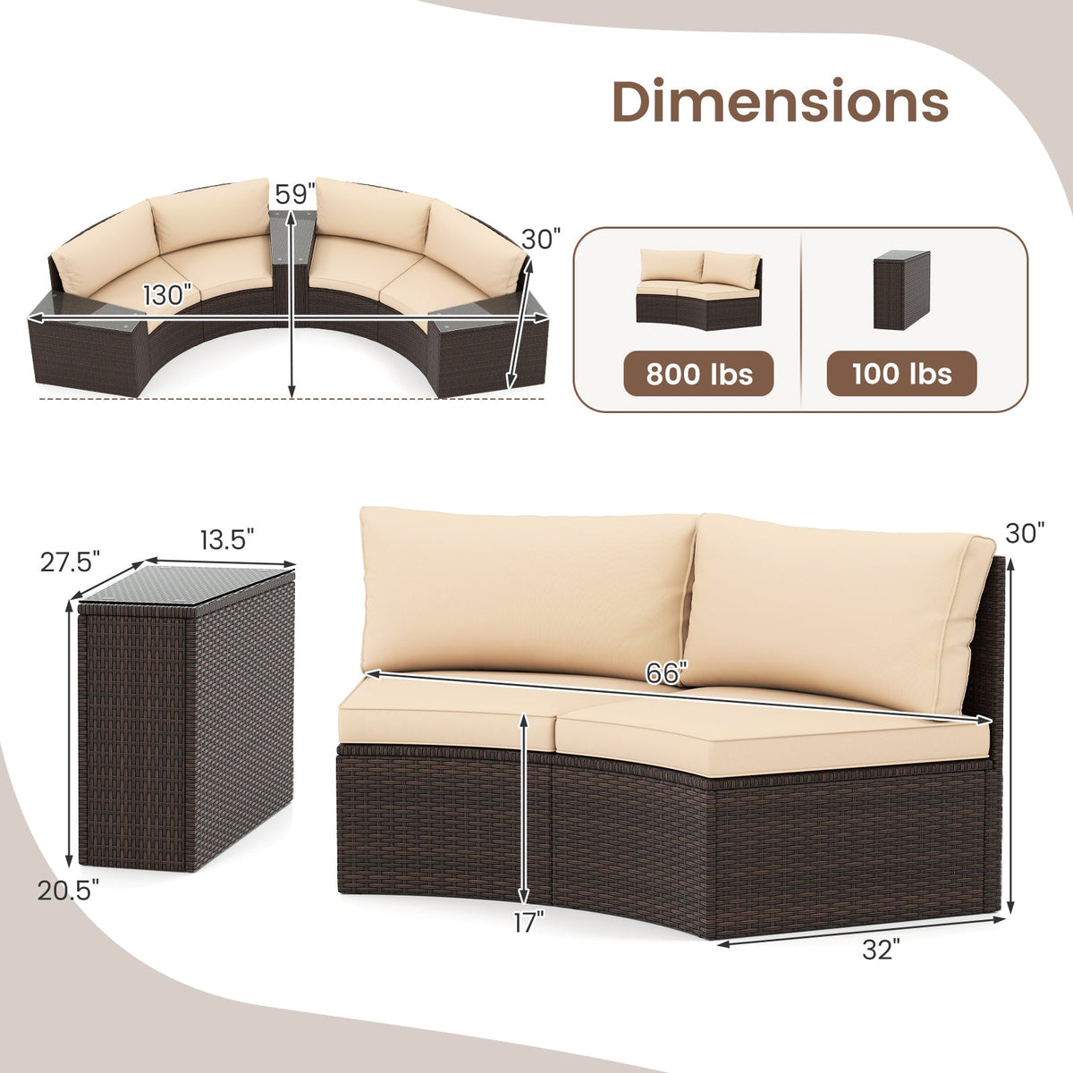 5-Piece Patio Furniture Set